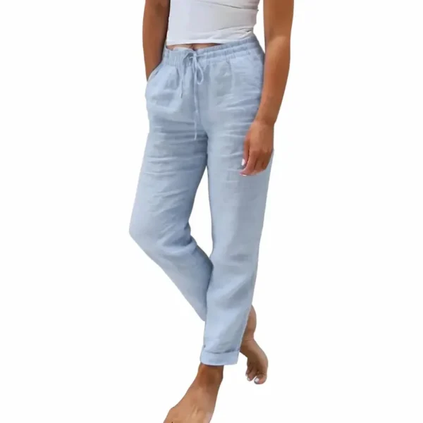 Pantalones Casuales de Lino