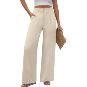 Pantalones Mujer Verano Suelto Rectos Casual Cintura Alta